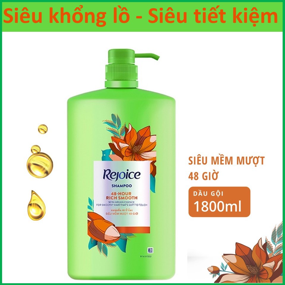 Dầu gội rejoice siêu mượt 1,8l