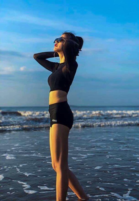 Bikini tay dài lưới