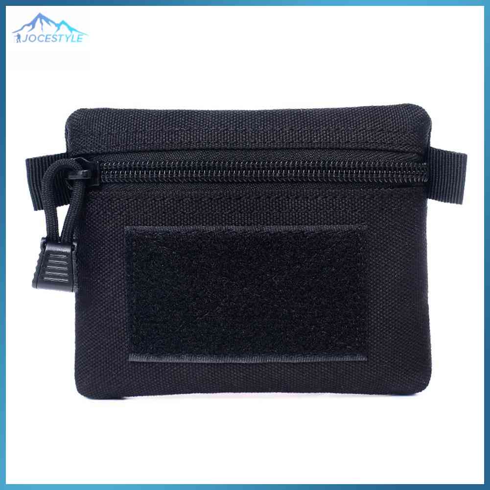 Outdoor EDC Molle Pouch Wallet Waterproof Portable Travel Zipper Waist Bag-Black/Army Green/Camel