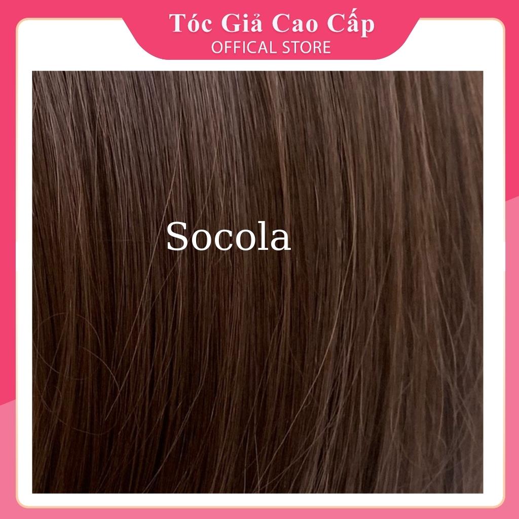 Tóc giả nữ nguyên đầu xoăn dợn tự nhiên dành cho nữ, tặng kèm lưới trùm tóc, 8263