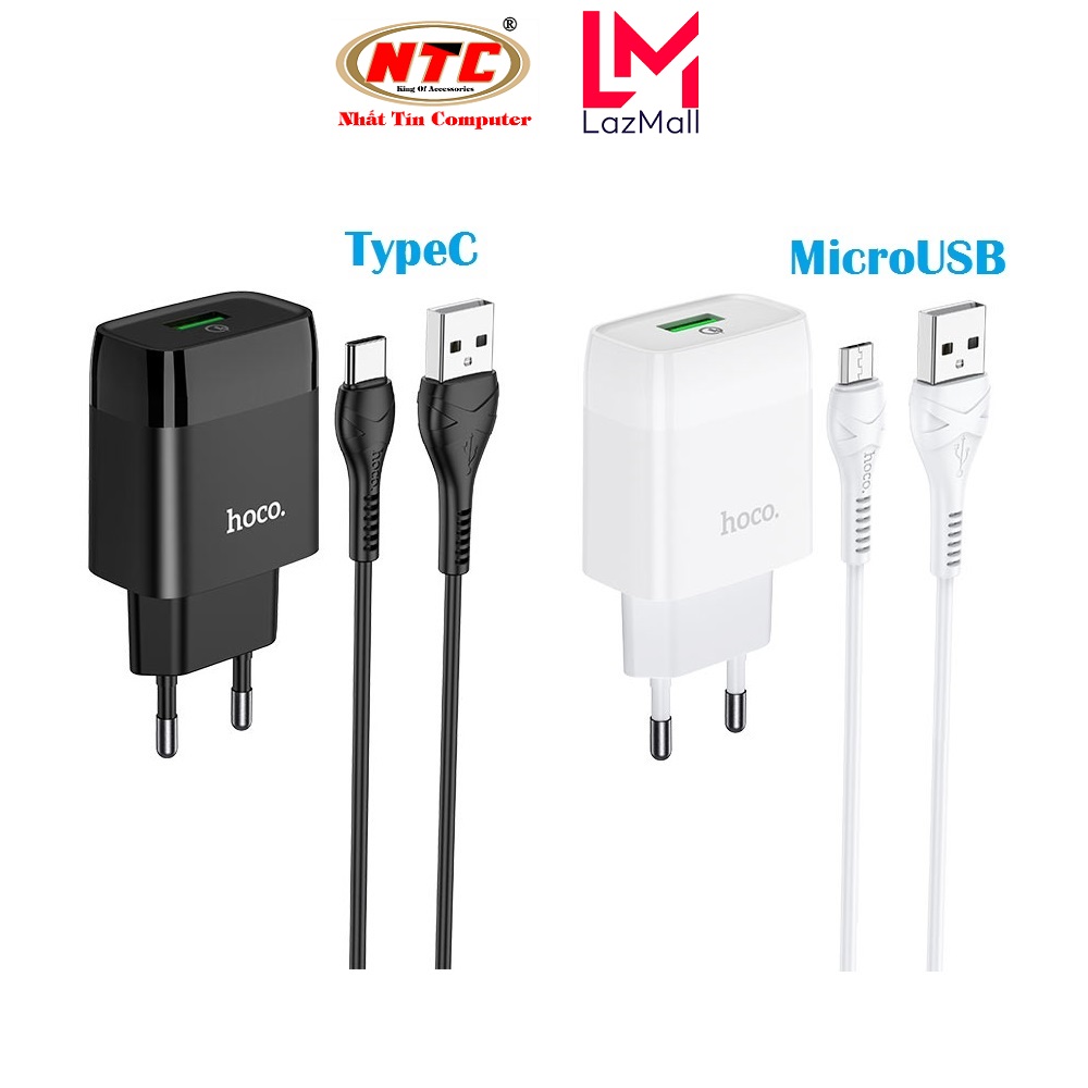 Cốc sạc và Bộ sạc nhanh Hoco C72Q Glorious QC3.0,18W output, chân tròn (Màu ngẫu nhiên) - Nhat Tin Authorised Store
