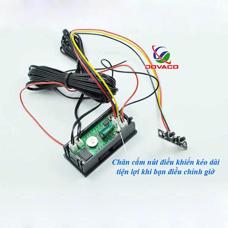 Đồng hồ điện tử mini DIY V2.2 (ô tô, xe máy, nguồn 12v)