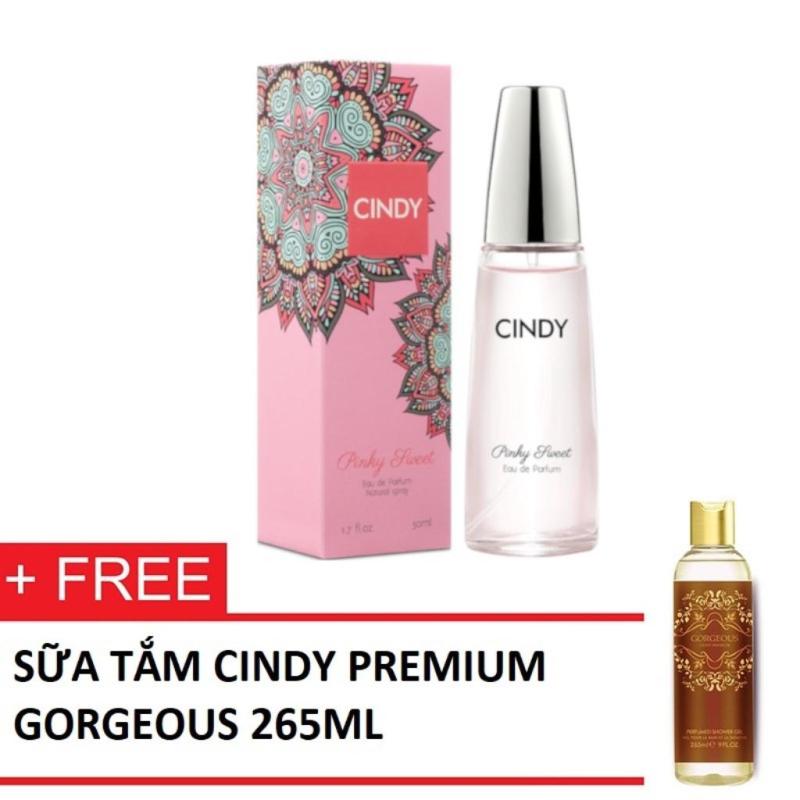 Nước hoa Cindy Pinky Sweet 50ml + TẶNG KÈM Sữa tắm Cindy Premium Gogerous 265ml cao cấp