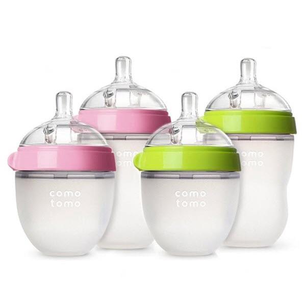 ◄ Bình Sữa Comotomo 150ml/250ml Núm Silicon Siêu Mềm .