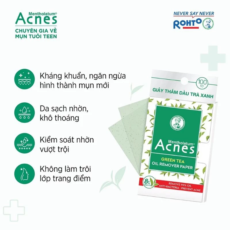 Giấy thấm dầu Acnes Oil Remover Paper (100 tờ)