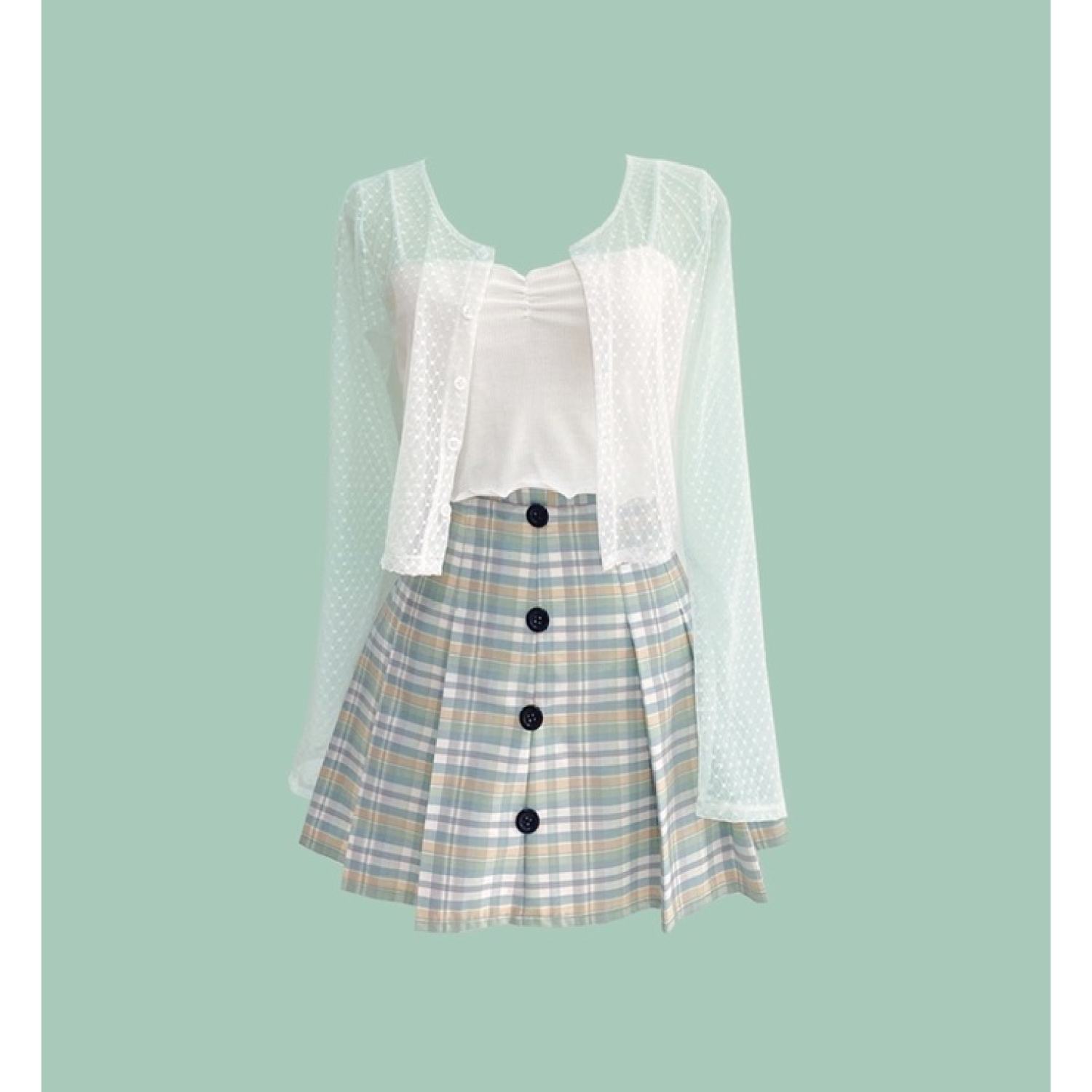 DALLA Áo 2 dây croptop màu đen, trắng (AD01)