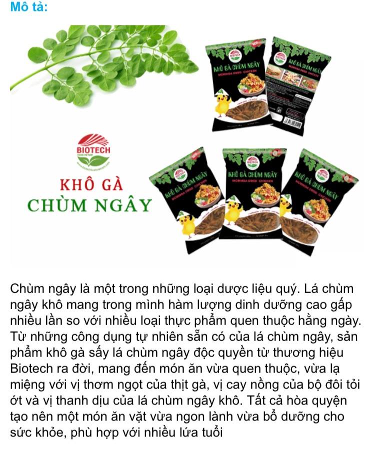 Khô Gà Chùm Ngây hủ 250g