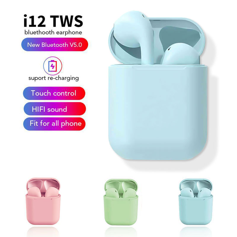 Tai nghe Bluetooth inpods i12 Bản Cao Cấp Chip 5.0 Bluetooth, Tai Nghe Bluetooth Không Dây I12s hay hơn i7s, Tai Nghe Bluetooth Nhét Tai, Tai nghe bluetooth pin trâu cho samsung/oppo/xiaomi/iphone