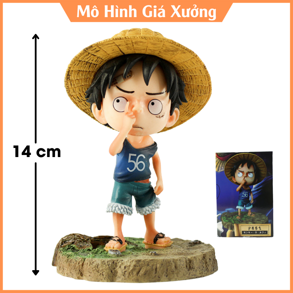[Hoàn Tiền 10%]Mô hình Luffy mũ rơm One Piece hồi nhỏ Cao 14cm - Tượng Figure Monkey D.Luffy Vua Hải Tặc