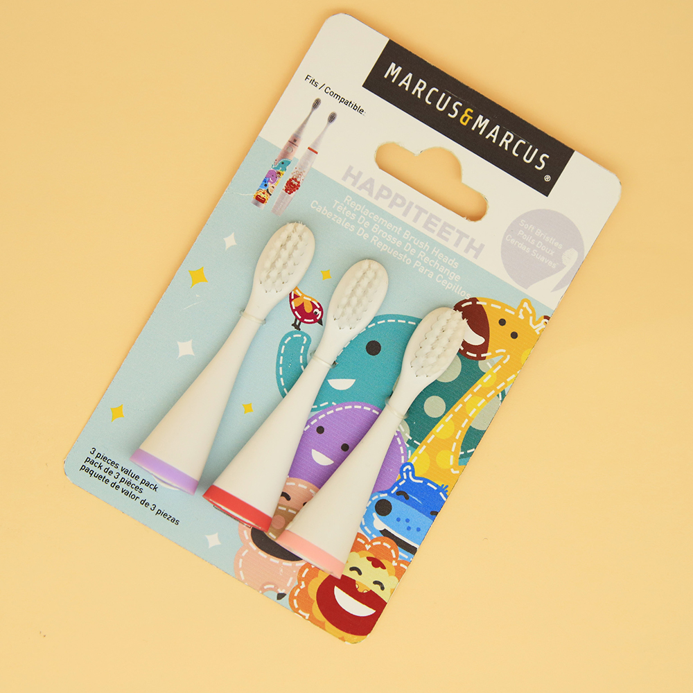 Bộ 3 Đầu Bàn Chải Thay Thế Marcus & Marcus Cho Bé, Từ 3 Tuổi (Willo/ Marcus/ Pokey)