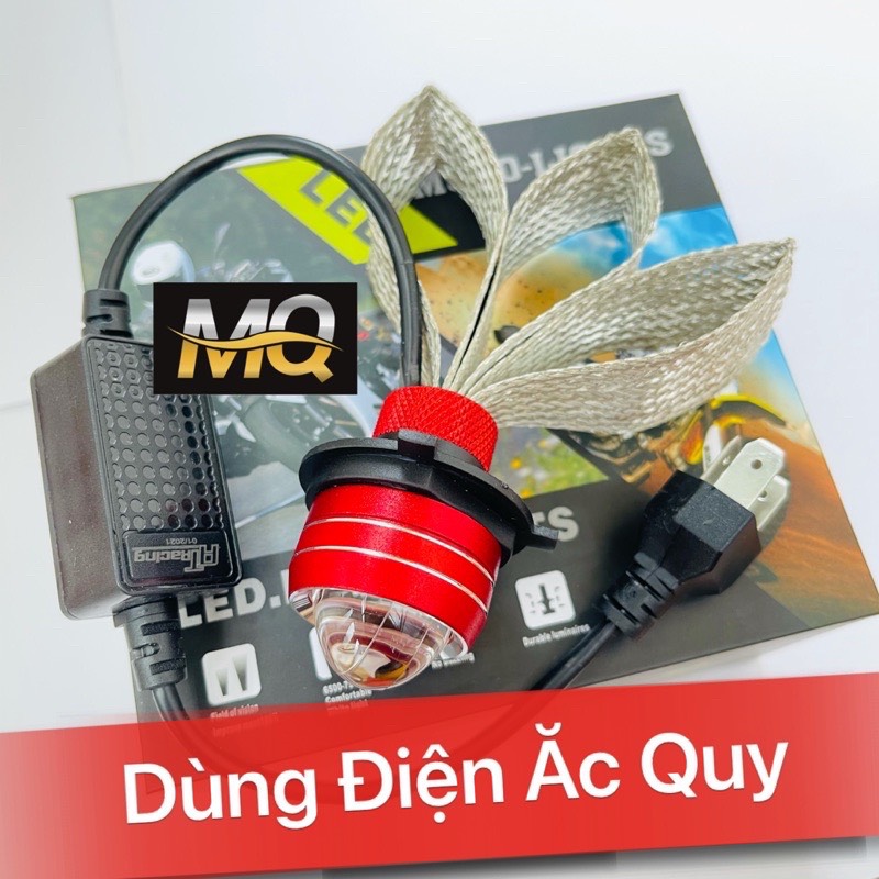 Đèn Pha Led Bi Cầu Mini 2 Mầu Vàng Trắng