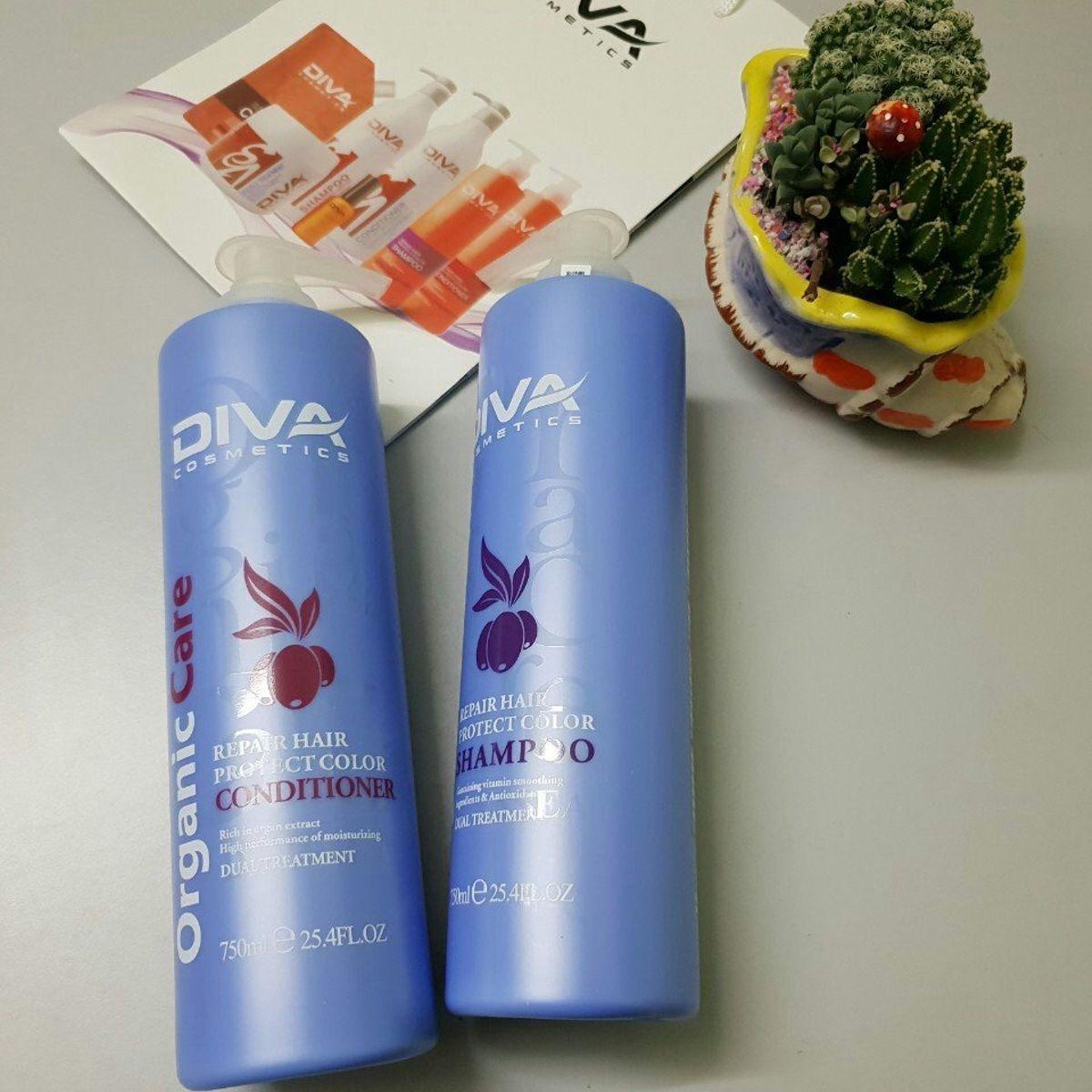 Dầu gội và dầu xả Diva phục hồi và bảo vệ màu nhuộm 750mlx2