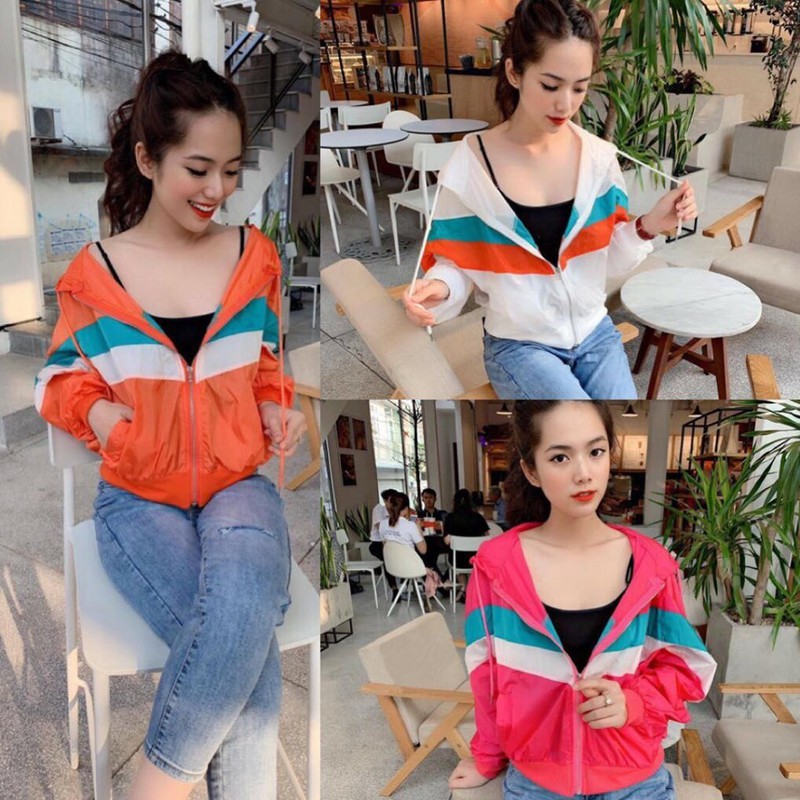 [HCM]ÁO KHOÁT DÙ PHỐI MÀU SIÊU XINH