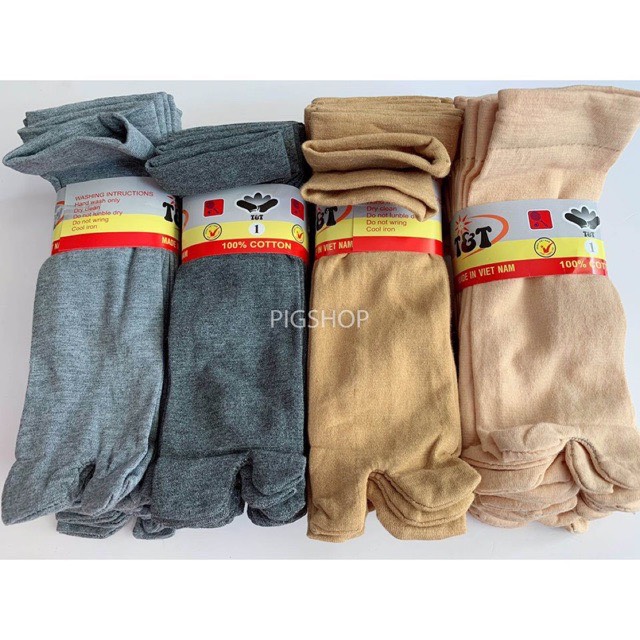 [HCM] Combo 5 đôi vớ da nữ cotton xỏ ngón 3 màu lựa chọn