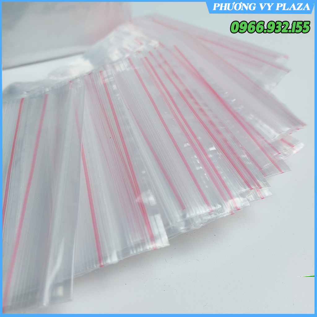 100 Túi Zipper Bấm Miệng - size 14 x 20 cm