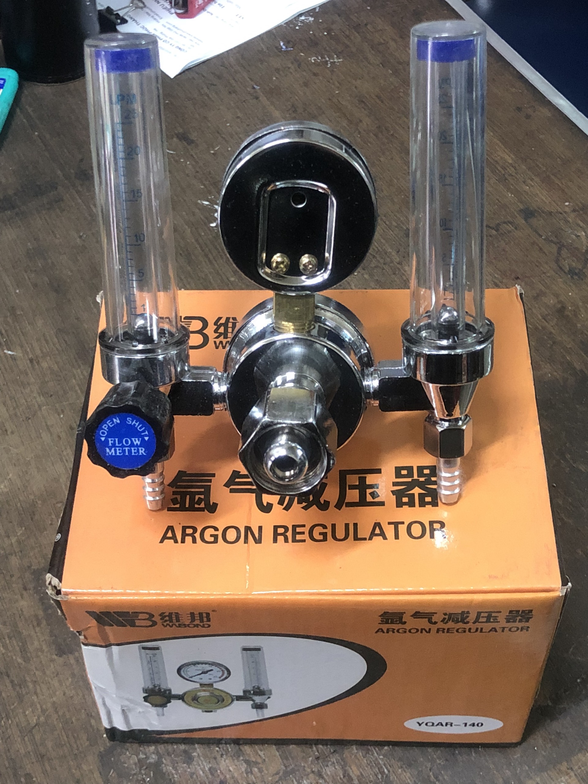 Đồng hồ Argon 2 cột khí - Đông hồ máy hàn - Phụ kiện hàn