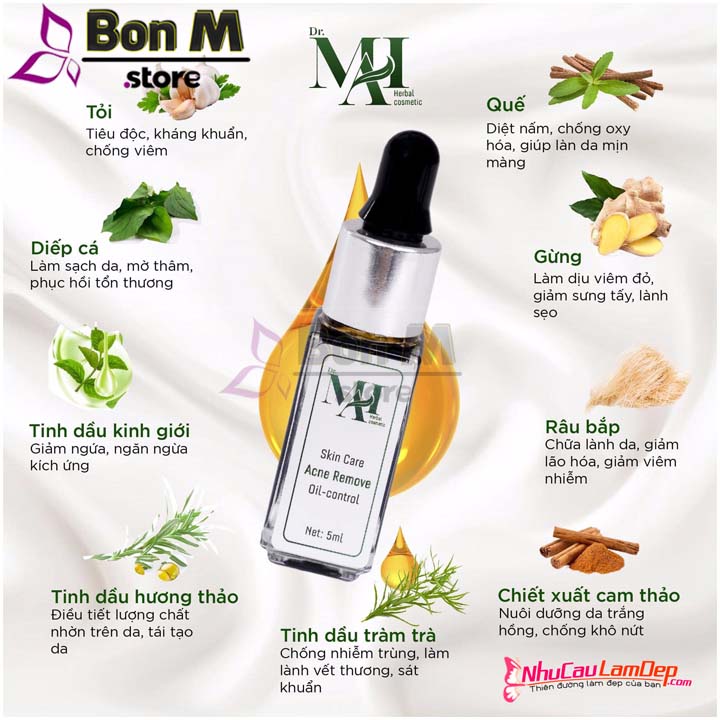 Serum Thảo Mộc Mụn Dr Mai - Hết Sẹo Mờ Thâm Hiệu Quả