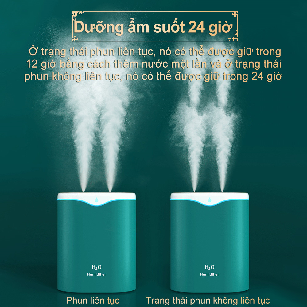 Máy Tạo Độ Ẩm Không Khí 2000ML Máy Khuếch Tán Tinh Dầu Hương Thơm Siêu Âm Máy Tạo Sương Mát