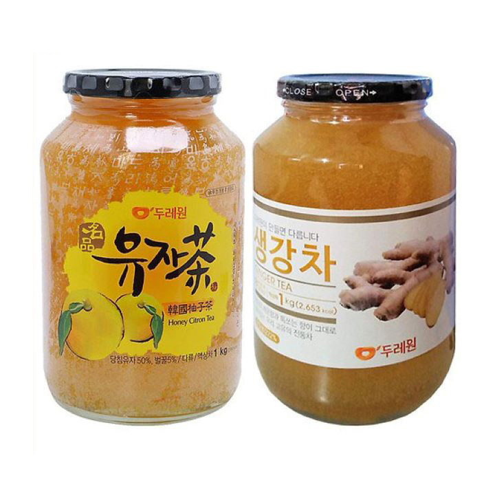[HCM]Trà Gừng Mật Ong Dooraewon 1kg và Chanh Mật Ong Dooraeone Hàn Quốc 1kg [ MIX SET ] Loại Thơm Ngon