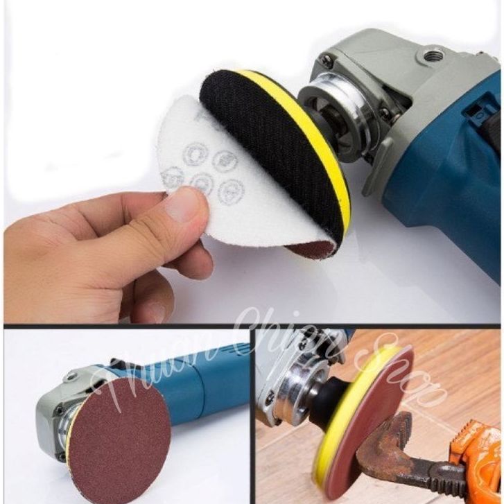 ĐẾ CHÀ NHÁM 10CM; 12,5CM - LỖ REN ỐC 10MM