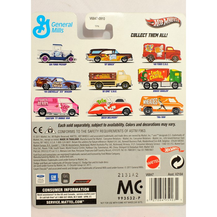 Xe hot wheels Count chocula  sưu tầm 2011 general mills