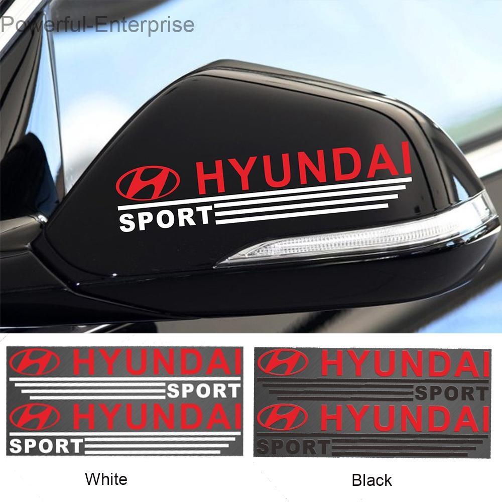 Decal dán gương chiếu hậu cho xe hơi (Hyundai) - Tem dán gương chiếu hậu ô tô