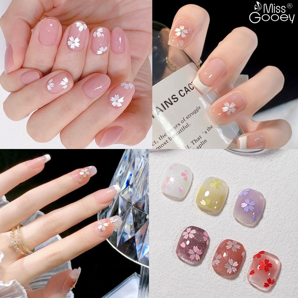 Cánh hoa nail ẩn trang trí móng