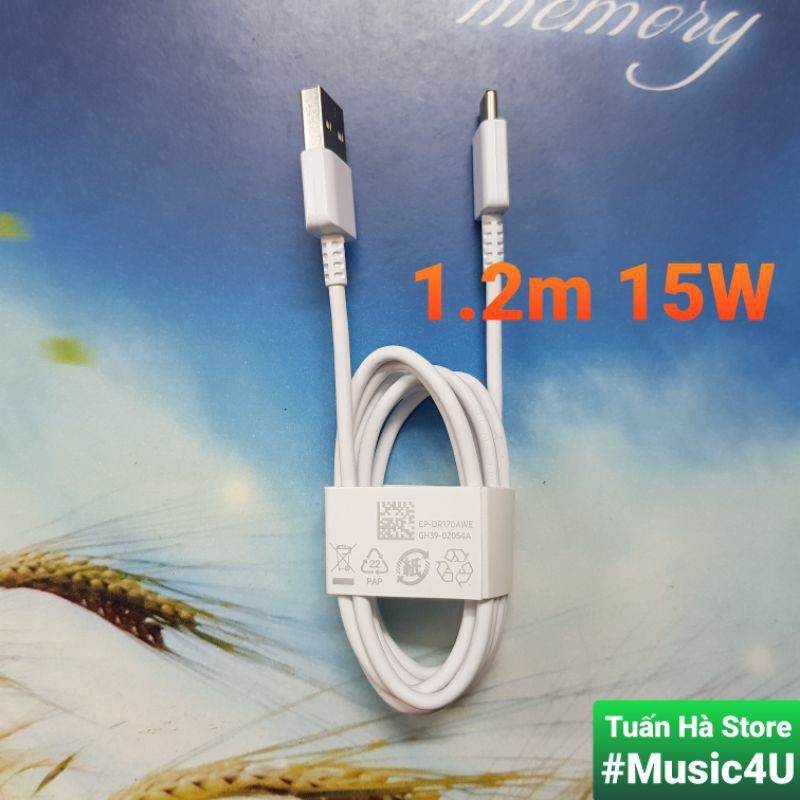 Cáp sạc nhanh samsung usb type c 15w và 25w