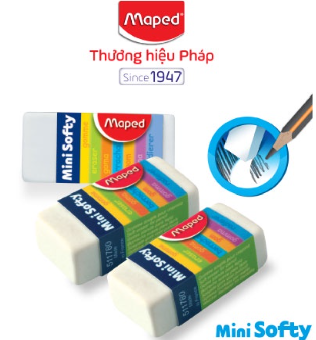 MAPED - Gôm mini Softy - 1 cục [Chính hãng]