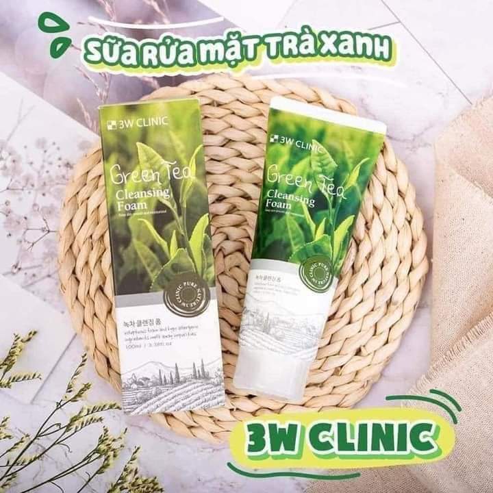 Sữa rữa mặt trà xanh 3W hàn quốc