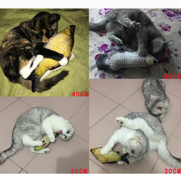 Đồ chơi Cá chép bông cho mèo - CutePets