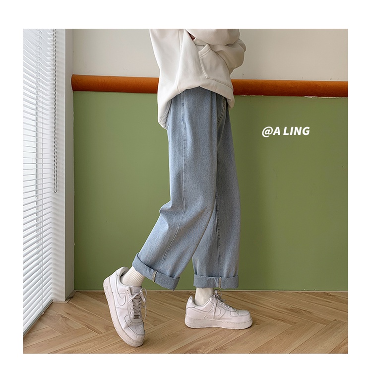 Quần bò ống rộng nữ cạp cao CHERRY quần jeans ống rộng lưng cao, vải bò dày đẹp , không giãn ,dáng suông T008