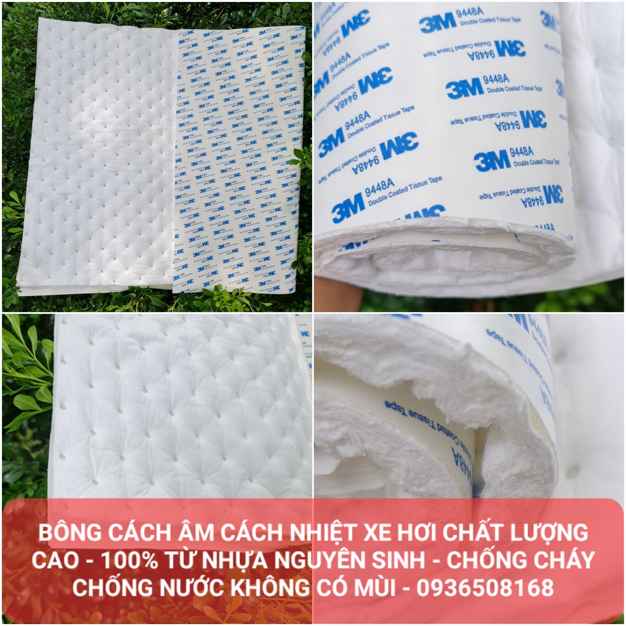 BÔNG TIÊU ÂM Ô TÔ 3M. BÔNG CÁCH ÂM Ô TÔ 3M. BÔNG CÁCH NHIỆT XE HƠI 3M. DÀY 10MM, KÍCH THƯỚC 80x50CM