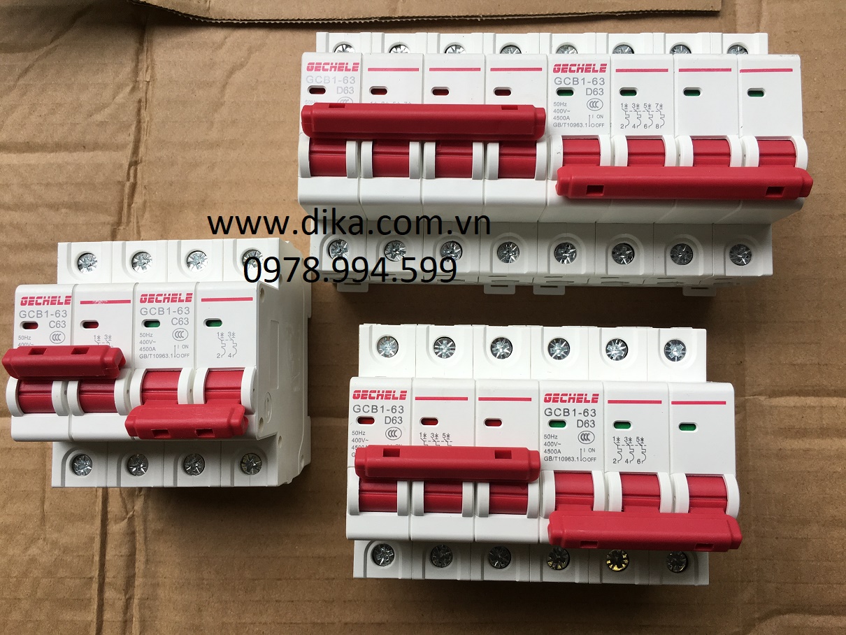 Át đảo chiều 4 pha 63A GECHELE GCB1-63 Attomat đảo chiều 4P