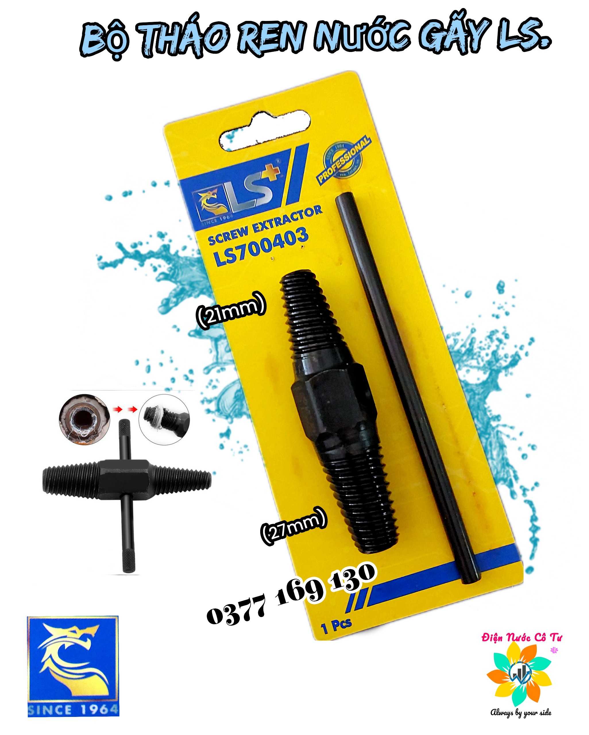 Bộ 6 mũi khoan Gỗ đuôi cá từ 10ly - 25ly LS+