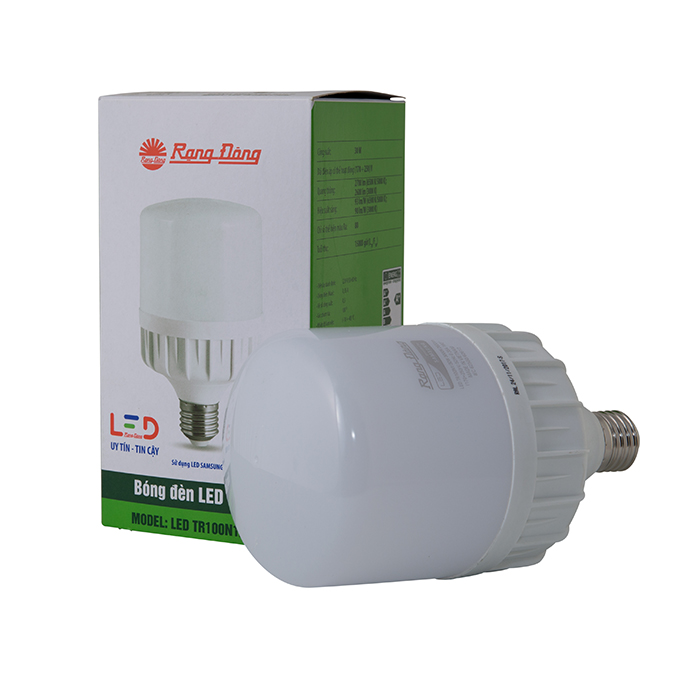 Bộ 2 Bóng đèn led bulb trụ 20W RẠNG ĐÔNG Chip LED Samsung Áng Sáng Trắng