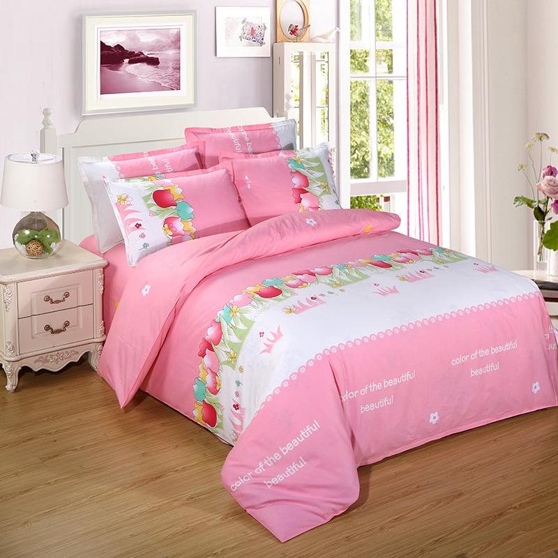 Trên Giường Bộ Bốn Chiếc 100% Cotton Mùa Đông 100% Cotton Duy Nhất Hai Người Ga Trải Giường Vỏ Chăn Ba Sinh Viên 1.8 M 2.0m Giường