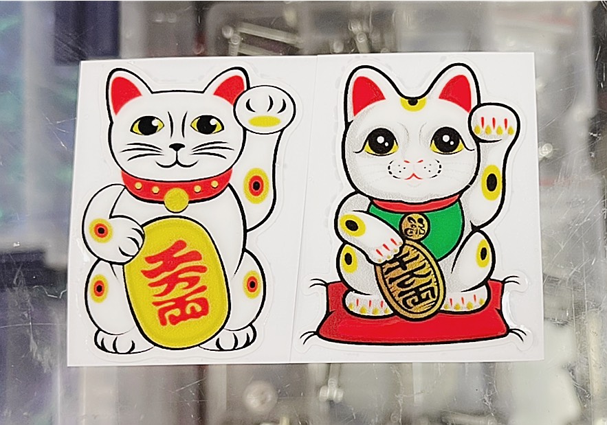 Combo 2 Tem Nổi Mèo Thần Tài Cao Cấp Dán Xe Máy Ô Tô Mũ Bảo Hiểm..(Giao mẫu ngẫu nhiên)
