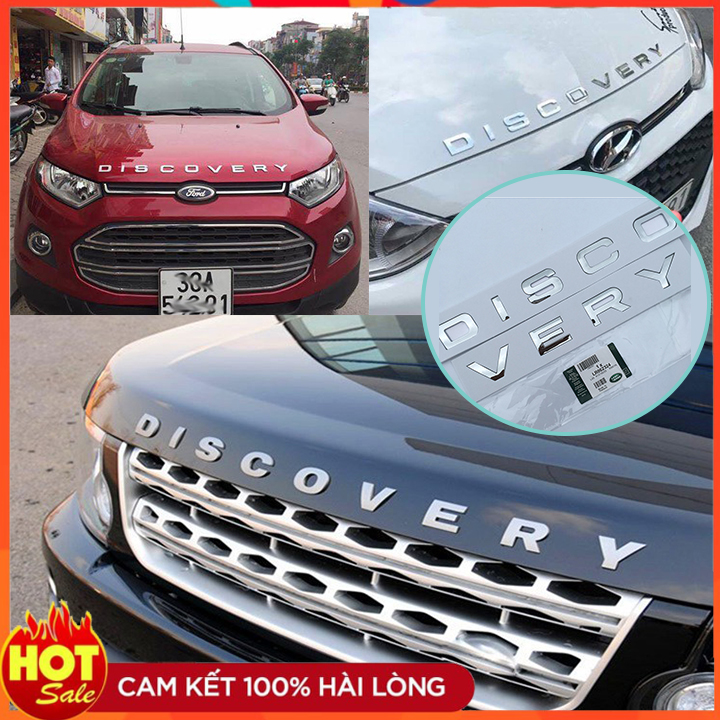 Chữ DISCOVERY 3D nổi trang trí ô tô (Màu Chrome Bạc)