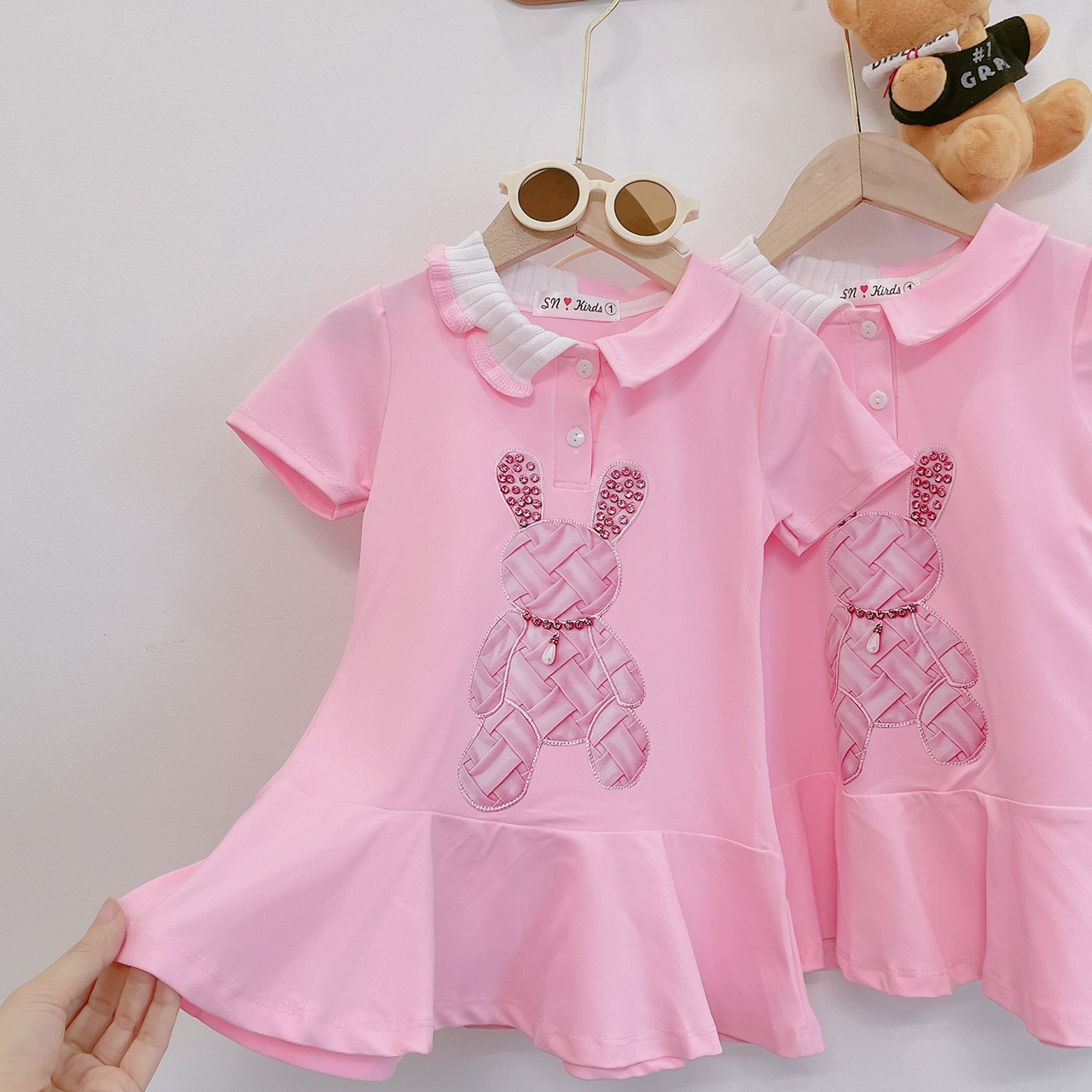Váy bé gái thỏ hồng 8-30kg