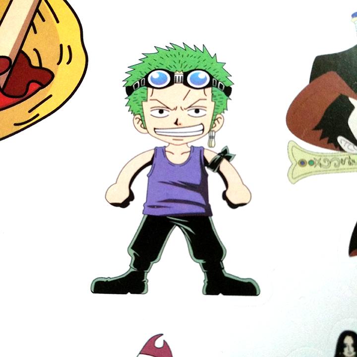 Tấm sticker dán chủ đề ONE PIECE - ĐẢO HẢI TẶC ( kích thước 18.5cm x 27cm )