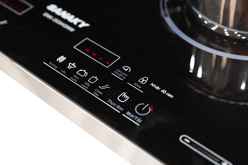 Bếp hồng ngoại đôi Sanaky SNK-203HGNW (Bếp không lắp âm chỉ để nổi, bảo hành chính hãng)