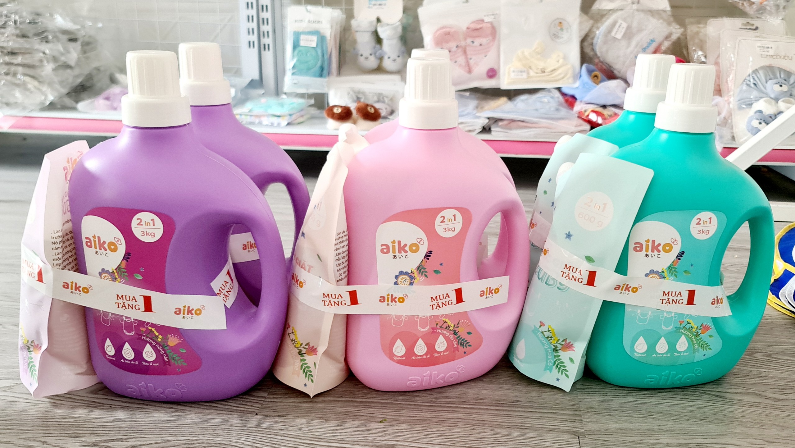 Nước giặt Aiko Baby 2 in 1