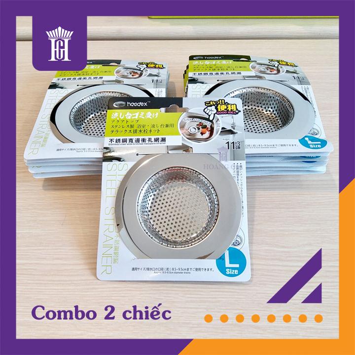 Combo 2 pieces Kitchen Sink Strainer, Kitchen Trash Strainer Fits Well On Drain,（Large）