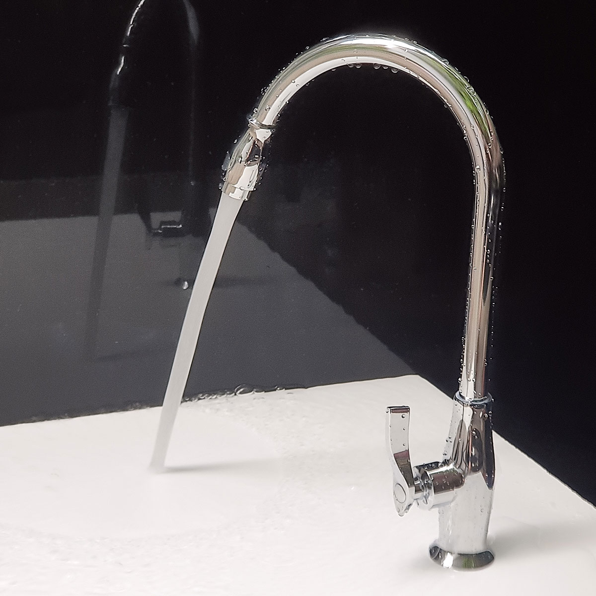 (Có Video) Vòi rửa chén lạnh Đồng mạ Chrome Eurolife EL-RC06 (Trắng bạc)