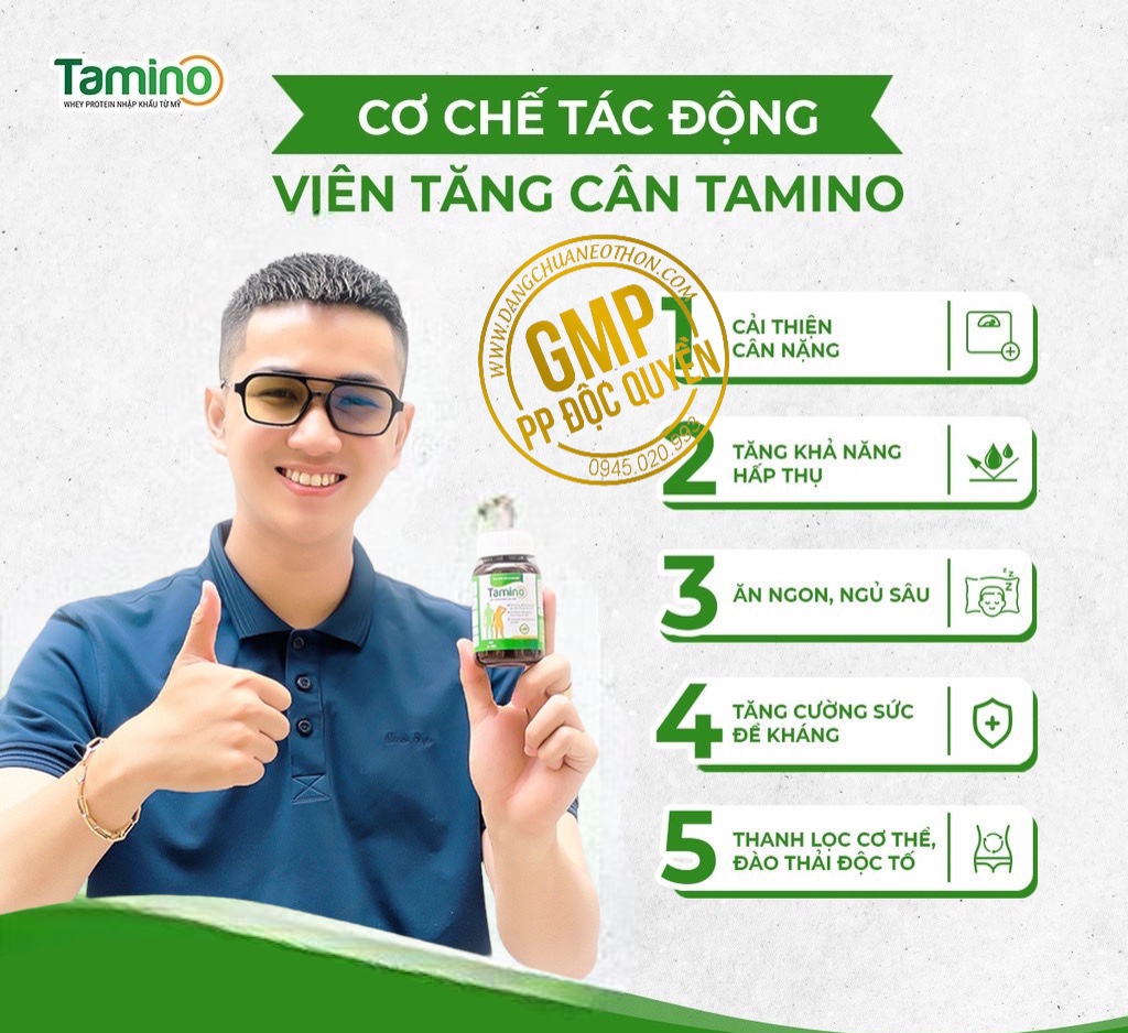 COMBO 3 GIÁ SỈ hộp tăng cân TAMINO hộp 30 VIÊN