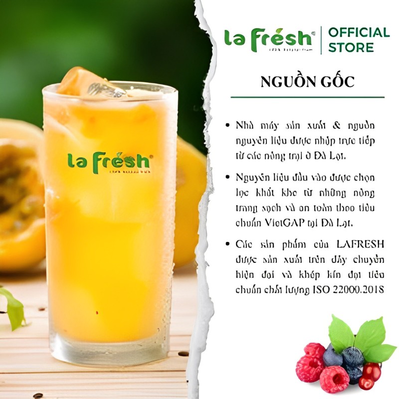 Nước cốt Cam cô đặc LAFRESH Chai 650ml