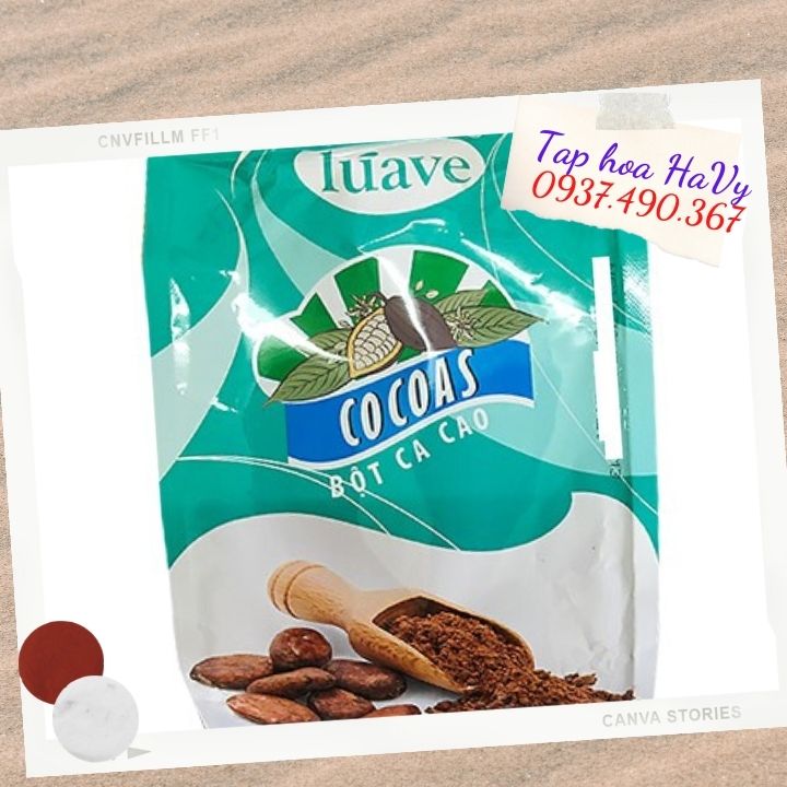 Bột cacao nguyên chất Luave cocoas 500g [FREE SHIP][BienHoa] tap hoa havy