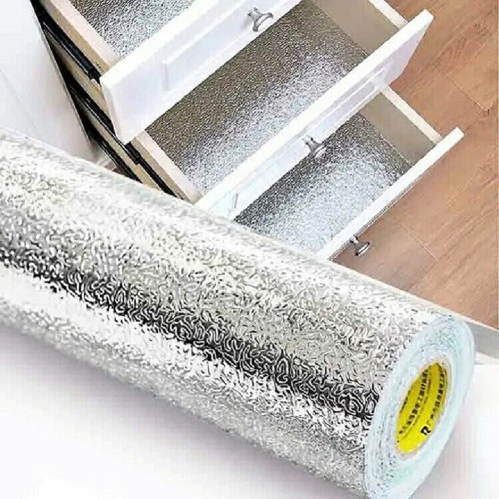 COMBO 2 Cuộn Giấy Bạc Dán Tường Nhà Bếp Cách Nhiệt Đa Năng