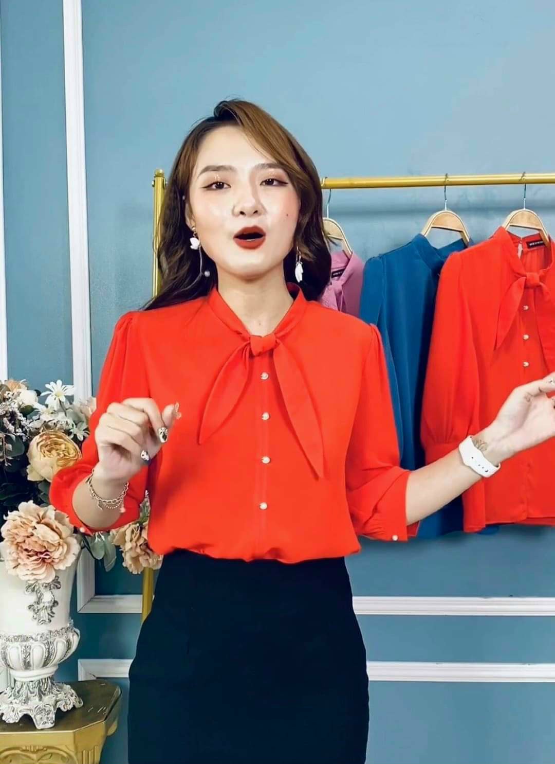 Áo kiểu nử công sở độc đáo